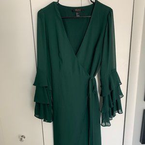 Forever 21 Wrap Dress with Bell Sleeves